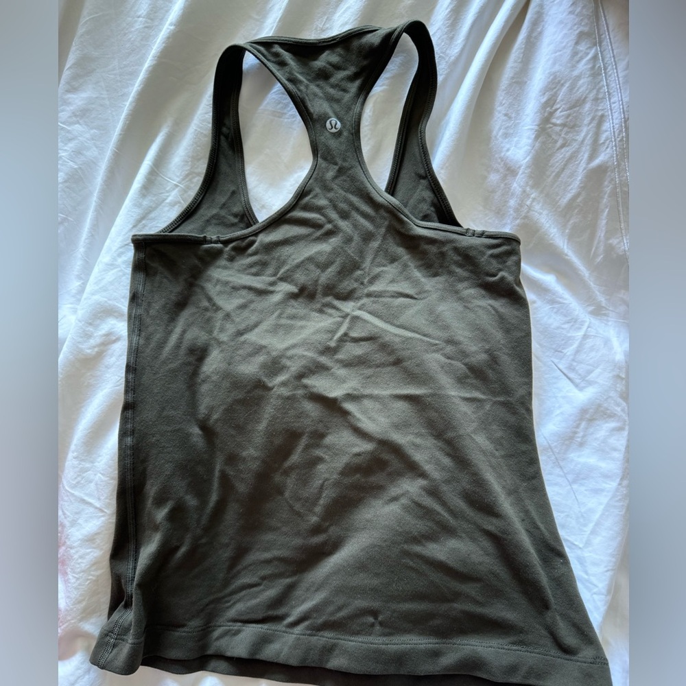 Lululemon Olive Green Racerback Tank Top- Size 6